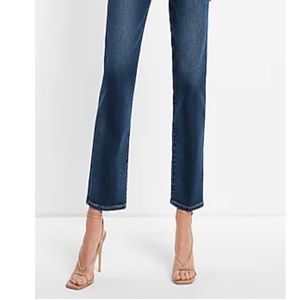 EXPRESS high waisted straight ankle jeans